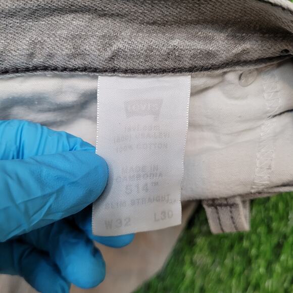 Levis 514 Slim Straight Jeans Mens 32x30 Mid Rise Gray Stretch Denim - Picture 12 of 12